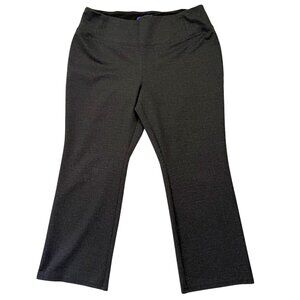 Apt 9 Womens Dress Pants Plus Size 14W Short Pull On Black Textured